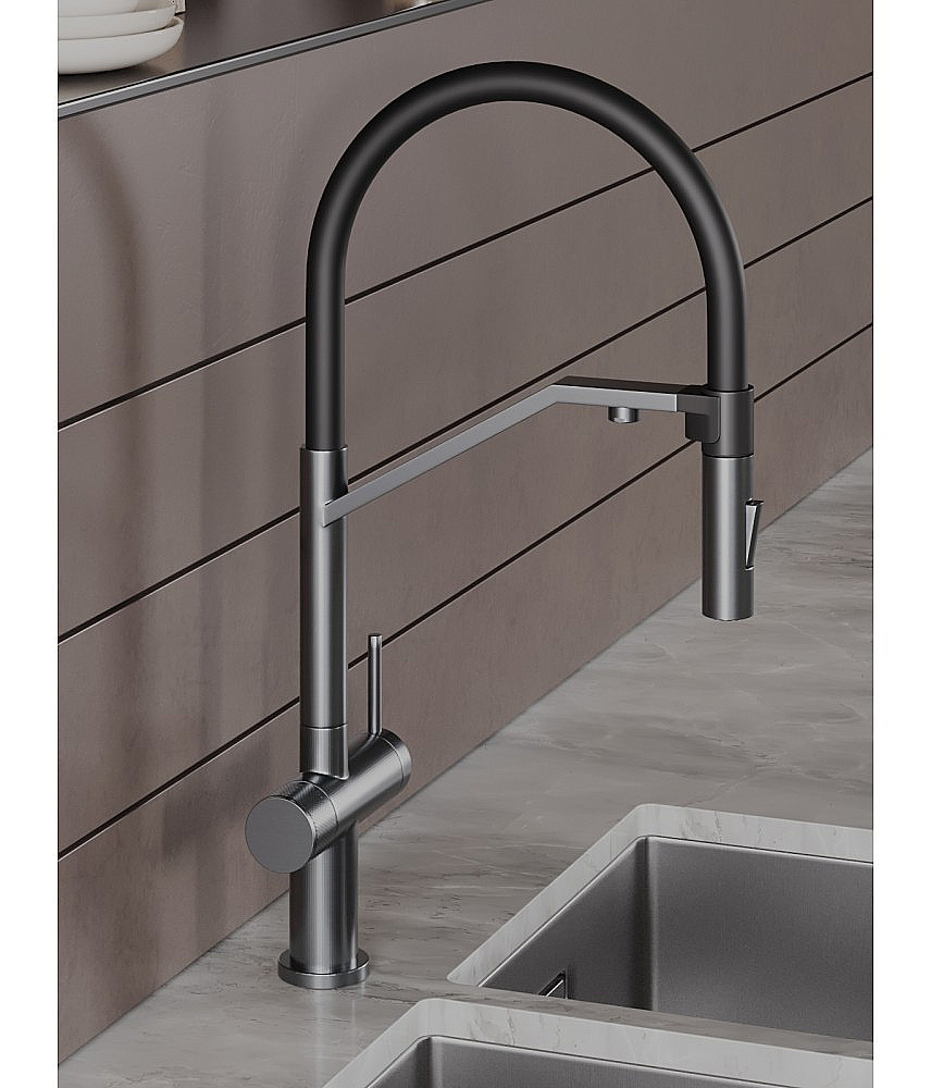 Смеситель для кухни Agger Elegant A3241455 оружейная сталь матовая купить в интернет-магазине сантехники Sanbest