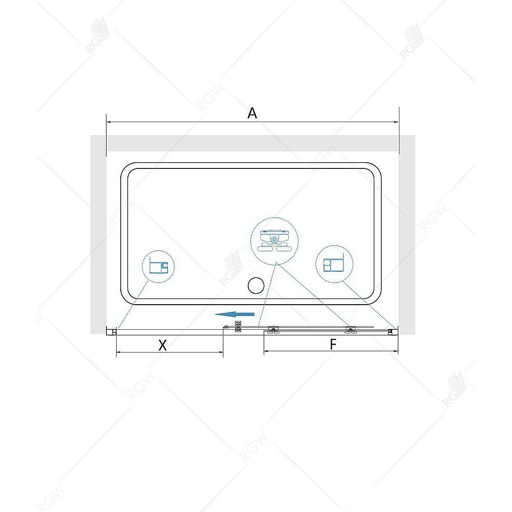 Душевая дверь RGW Classic CL-14B 150 купить в интернет-магазине Sanbest
