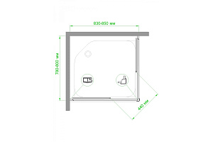 Душевой уголок Royal Bath RB8085HPD-C-BL 85х80 матовый купить в интернет-магазине Sanbest