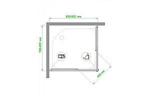Душевой уголок Royal Bath RB8085HPD-C-BL 85х80 матовый купить в интернет-магазине Sanbest
