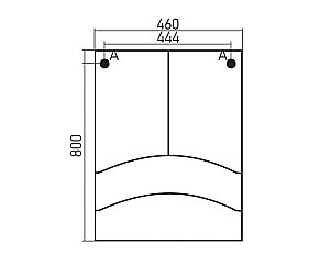 Зеркальный шкаф MIXLINE РАДУГА 522475 46 красный купить в интернет-магазине сантехники Sanbest