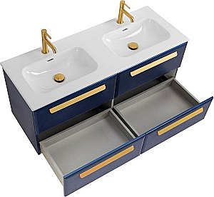 Тумба с раковиной Cezares ECO-CER-N 120 ECO-CER-N-1200-4C-SO-2-SPF-P сапфир для ванной в интернет-магазине Sanbest