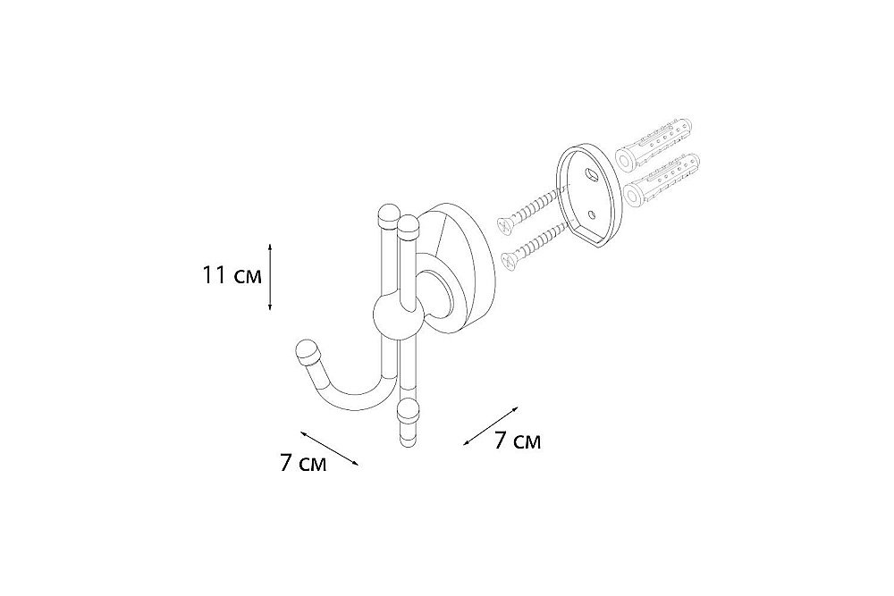 Крючок FIXSEN EUROPA FX-21805B купить в интернет-магазине сантехники Sanbest