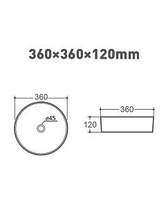 Раковина накладная Orange 36 B09-360W белая купить в интернет-магазине Sanbest