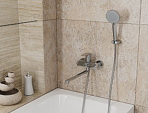 Смеситель для ванны D&K Bayern.Furth DA1523301 хром купить в интернет-магазине сантехники Sanbest