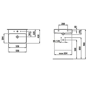 Раковина Laufen VAL 8.1028.2.000.104.1 белая купить в интернет-магазине Sanbest