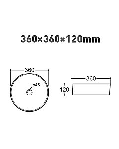Раковина накладная Orange 36 B09-360W белая купить в интернет-магазине Sanbest