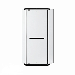 Душевой уголок Ceruttispa CHIKA ZP91BF 90x90 стекло матовое/профиль черный матовый купить в интернет-магазине Sanbest