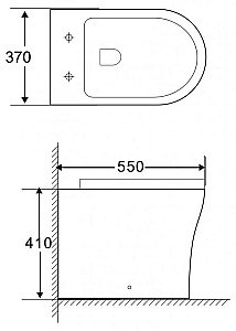 Унитаз приставной BelBagno Ancona BB1224CBR-P безободковый купить в интернет-магазине Sanbest