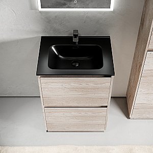 Тумба с раковиной Sancos Libra Floor 60 LB60FEG дуб галифакс натуральный для ванной в интернет-магазине Sanbest