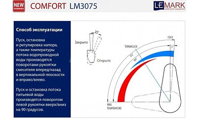 Смеситель для кухни Lemark Comfort LM3075G-White
