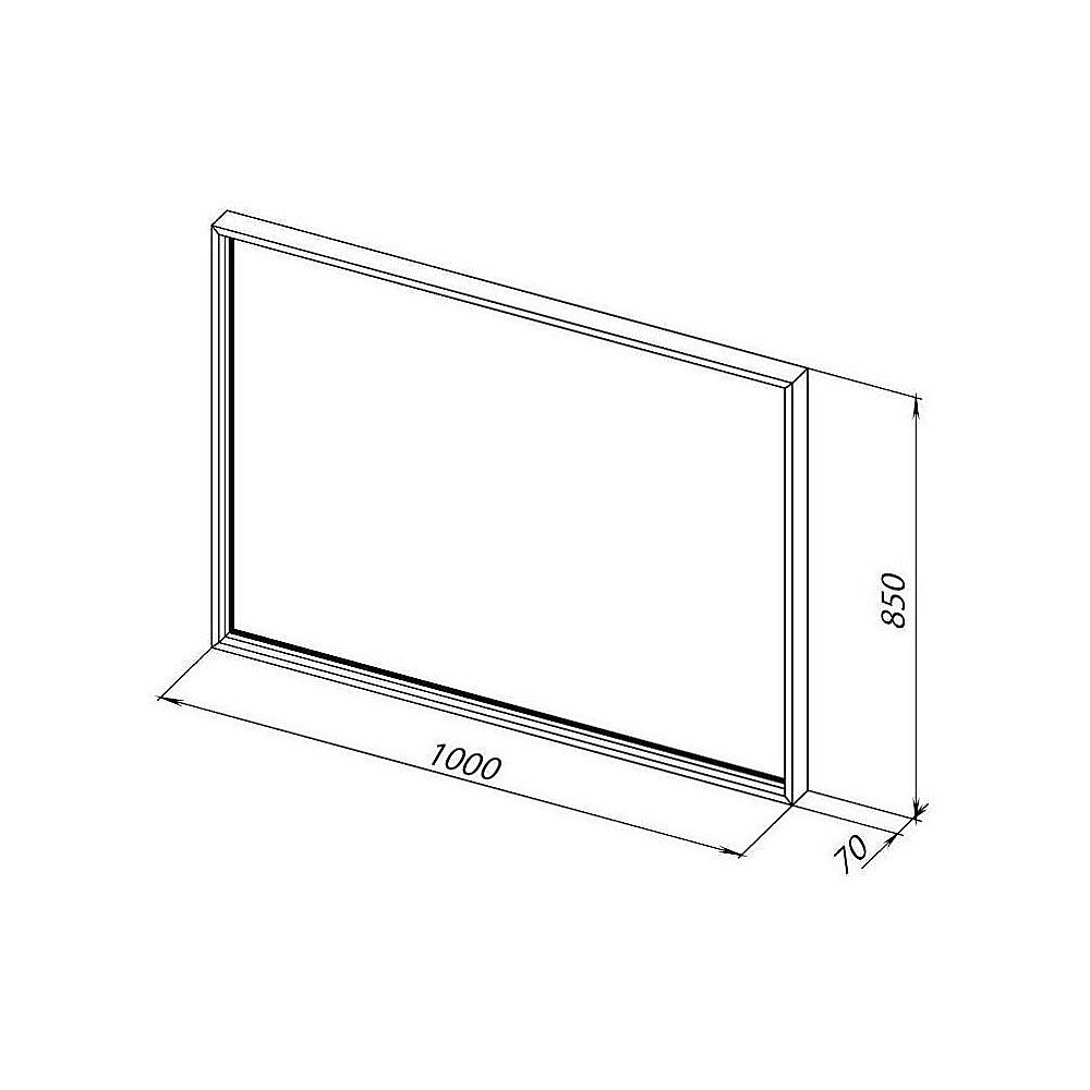 Зеркало Allen Brau LIBERTY 1.330016.BB 100 черное в ванную от интернет-магазине сантехники Sanbest
