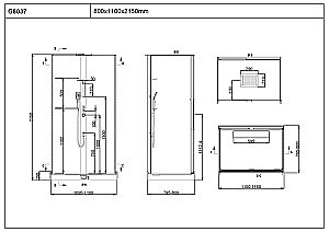 Душевая кабина Black&White Galaxy G8037 80х110 купить в интернет-магазине Sanbest
