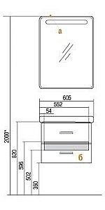 Зеркальный шкаф Акватон Америна 60 купить в интернет-магазине сантехники Sanbest
