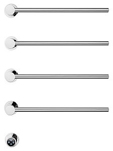 Полотенцесушитель электрический встраиваемый WONZON & WOGHAND HAMBURG, Хром (WW-AL314-CR) купить в интернет-магазине сантехники Sanbest