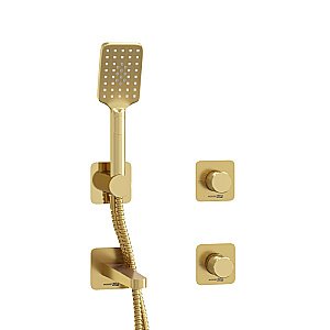 Смеситель для ванны WasserKRAFT Schunter SET2861 золото матовое купить в интернет-магазине сантехники Sanbest