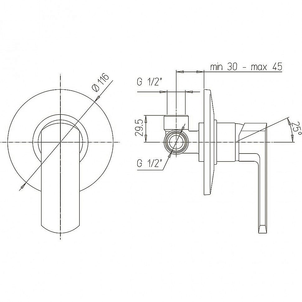 Смеситель для душа PAINI Ovo 86CR690KM хром купить в интернет-магазине сантехники Sanbest