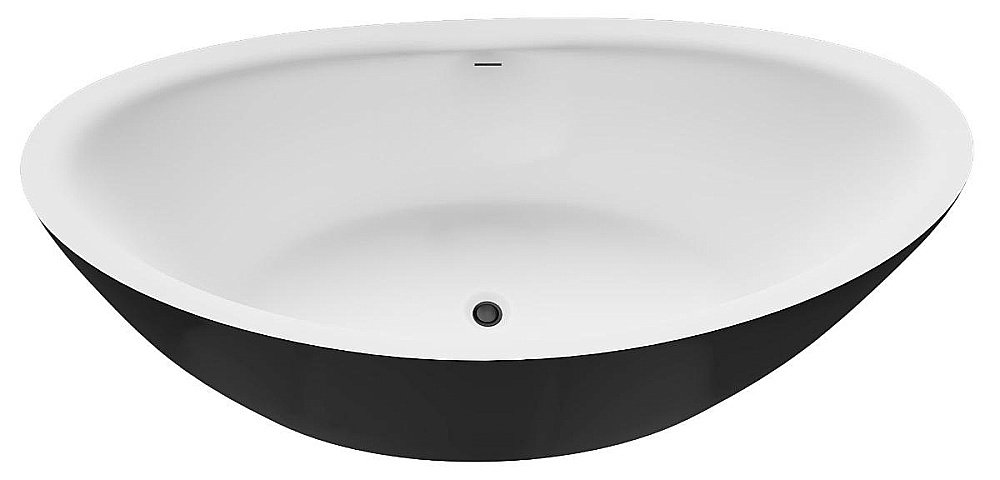 Ванна акриловая Grossman Galaxy GR-1402MB 180х85 белая, черная матовая купить в интернет-магазине Sanbest