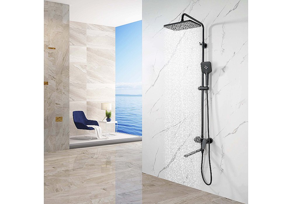 Душевая система Aquatek НИКА AQ2840MB черная матовая купить в интернет-магазине сантехники Sanbest