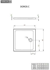 Душевой поддон Radaway Doros Plus C 100x100 купить в интернет-магазине Sanbest