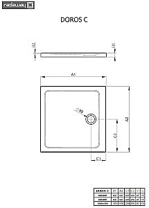Душевой поддон Radaway Doros Plus C SDRPC1010-01 100x100 белый купить в интернет-магазине Sanbest