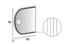 Зеркало с LED подстветкой Cezares 45029 60x80 в ванную от интернет-магазине сантехники Sanbest