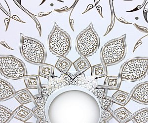 Раковина накладная Bronze de Luxe Persia 40,5 2008 белая, с декором купить в интернет-магазине Sanbest