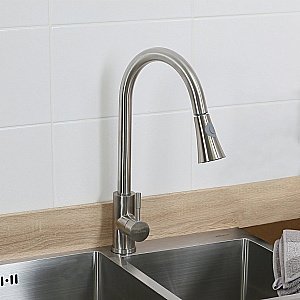 Смеситель для кухни Melana 8110 сатин купить в интернет-магазине сантехники Sanbest