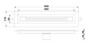 Душевой лоток Boheme B&T Infinity 85 981-80-G золото купить в интернет-магазине Sanbest