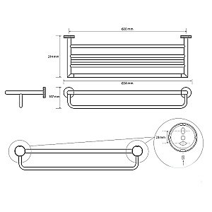 Полка Bemeta Stella 166205072 хром купить в интернет-магазине сантехники Sanbest