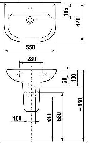 Раковина подвесная Jika Deep by Jika 55 купить в интернет-магазине Sanbest