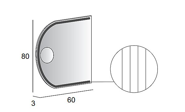 Зеркало с LED подстветкой Cezares 45029 60x80 в ванную от интернет-магазине сантехники Sanbest