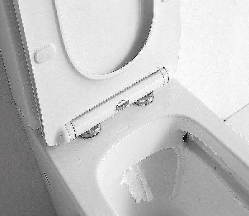 Унитаз напольный Ceramalux TR2170 белый, с крышкой микролифт, слив торнадо купить в интернет-магазине Sanbest