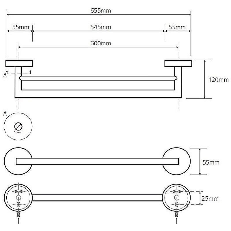 Полотенцедержатель Bemeta Brilo 161204052 золото купить в интернет-магазине сантехники Sanbest
