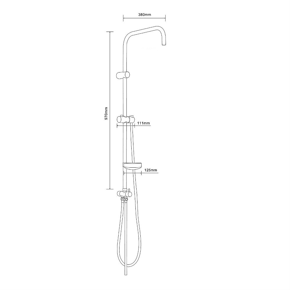 Душевая штанга Orange s-bar хром купить в интернет-магазине сантехники Sanbest