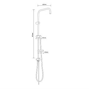 Душевая штанга Orange s-bar хром купить в интернет-магазине сантехники Sanbest