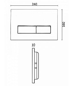 Кнопка для инсталляции Agger APB0244 черная матовая купить в интернет-магазине сантехники Sanbest
