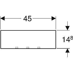 Полка настенная Geberit Smyle Square 500.362.00.1 45 белый/темно-серый купить в интернет-магазине сантехники Sanbest
