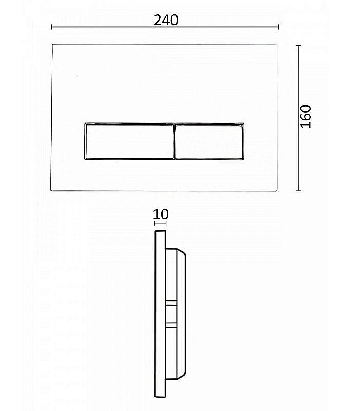 Кнопка для инсталляции Agger APB0244 черная матовая купить в интернет-магазине сантехники Sanbest