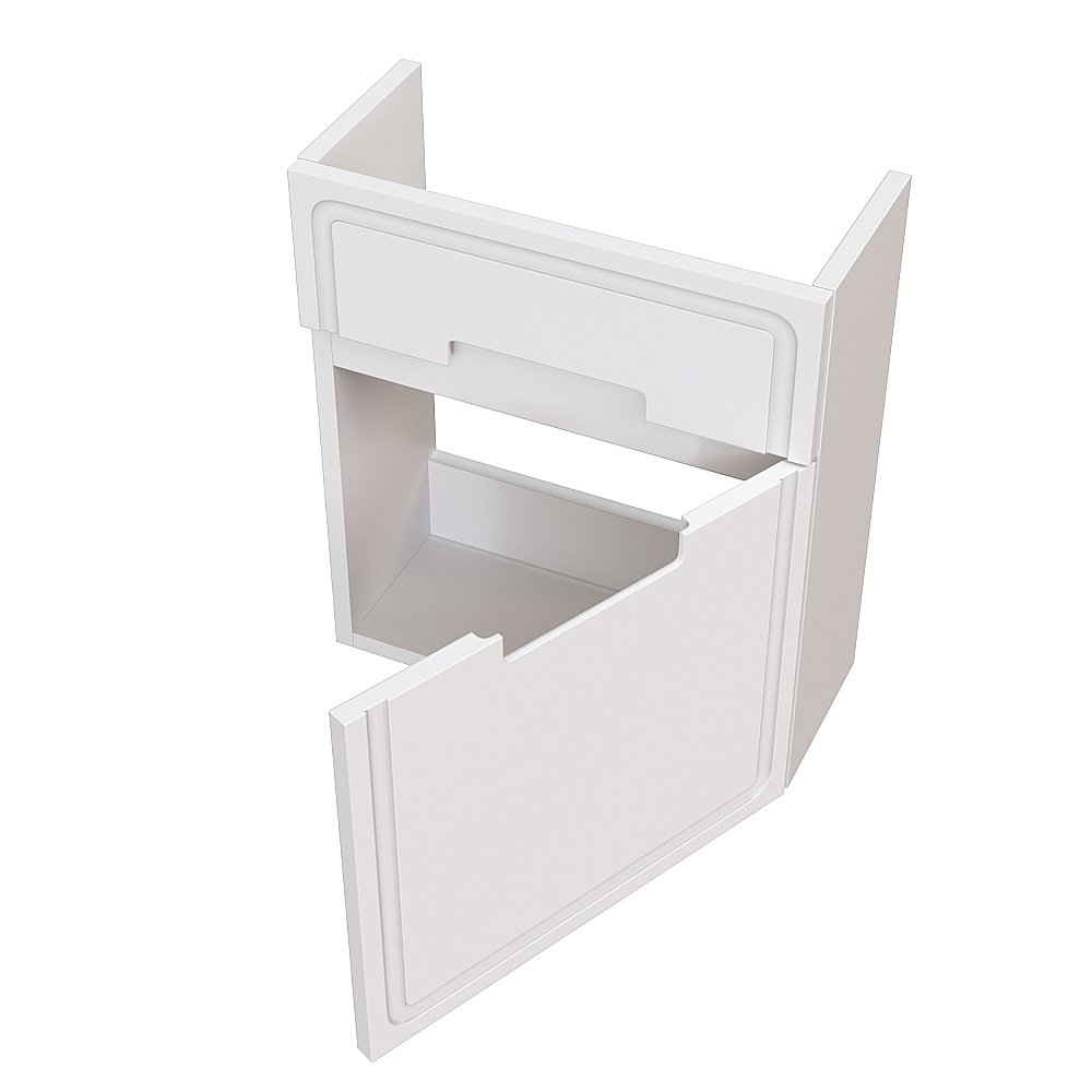 Тумба с раковиной Taliente Olejo 50 белый глянцевый для ванной в интернет-магазине Sanbest