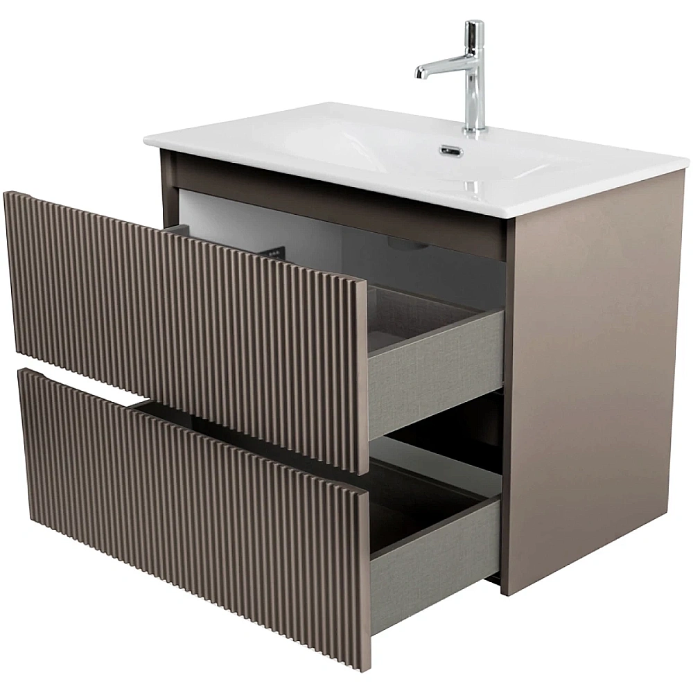 Тумба с раковиной BelBagno UNO 80 бежевая матовая для ванной в интернет-магазине Sanbest