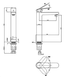 Смеситель для раковины BelBagno ANCONA-LMC-CRM хром купить в интернет-магазине сантехники Sanbest