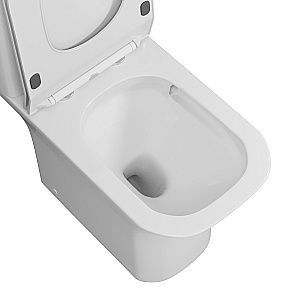 Унитаз напольный Grossman Classic GR-4464SQ-K26 белый глянцевый, с крышкой микролифт, с бачком, безободковый, слив-торнадо купить в интернет-магазине Sanbest