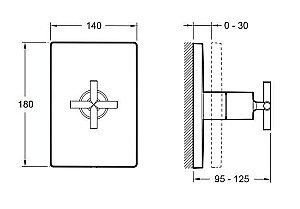 Дивертор Jacob Delafon CLASSIC E75415-CP для смесителя в интернет-магазине сантехники Sanbest