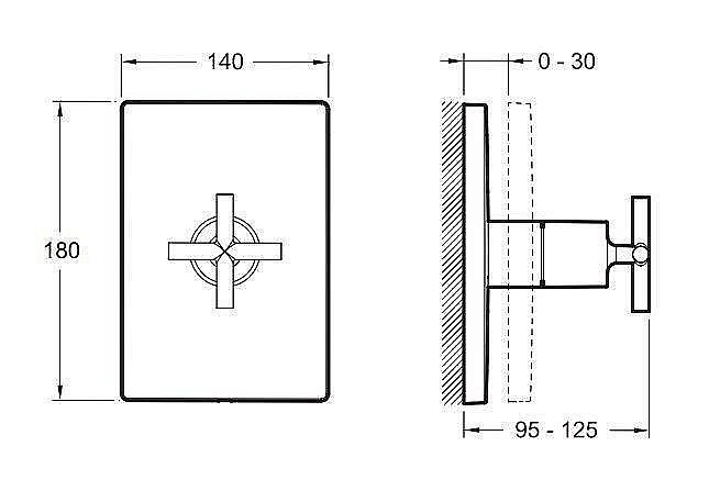 Дивертор Jacob Delafon CLASSIC E75415-CP для смесителя в интернет-магазине сантехники Sanbest