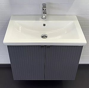 Тумба с раковиной Comforty Лима-70П 70 00-00015478 антрацит для ванной в интернет-магазине Sanbest