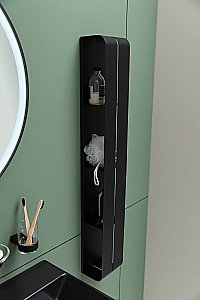 Полка Aquanet Магнум 302226 15 черная матовая купить в интернет-магазине сантехники Sanbest