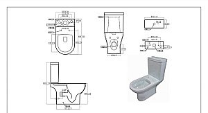 Унитаз-компакт Bravat NEW MOON CX2164W с бачком, с крышкой микролифт купить в интернет-магазине Sanbest