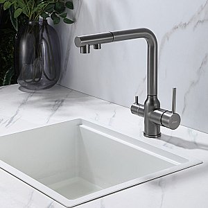 Смеситель для кухни Abber Emotion AF8814NG никель купить в интернет-магазине сантехники Sanbest