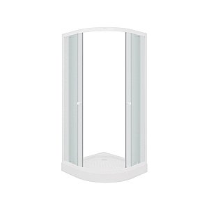 Душевой уголок Parly ZF91 90х90 стекло матовое/профиль белый купить в интернет-магазине Sanbest